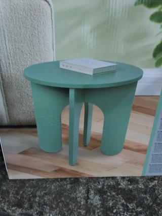 Mesa auxiliar redonda verde