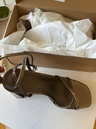 Sandalia tacón MIM plata talla 39