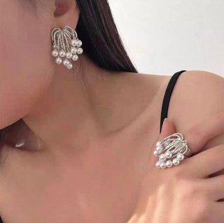 Pendientes de plata con perlas