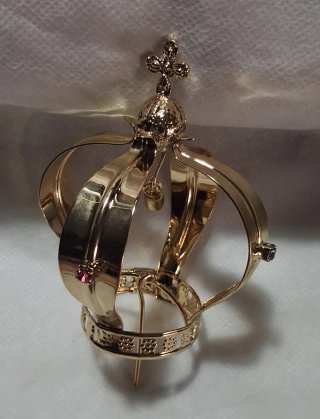 Corona Virgen de Fátima Metal Nueva