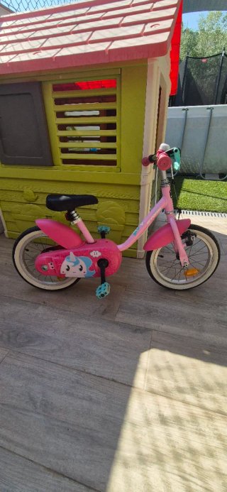 Bicicleta infantil Btwin 14 rosa