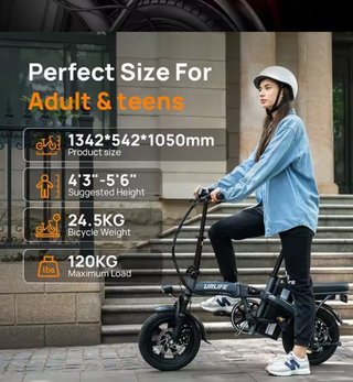 Bicicleta Eléctrica Plegable URLIFE 48V