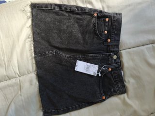 Falda Mango vaquera negra XS