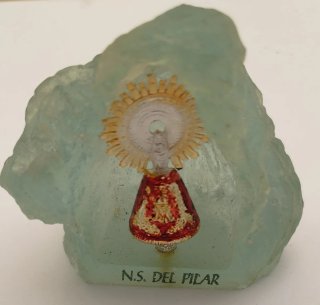Virgen del Pilar figura resina