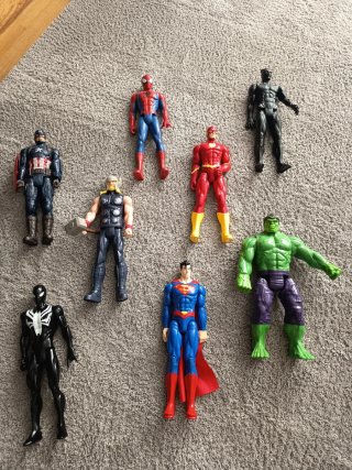 Muñecos Marvel: Capitán América, Hulk, Thor