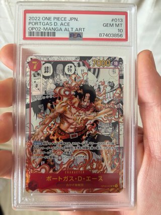 PSA 10 Portgas D Ace OP02-013 Manga Alt JP