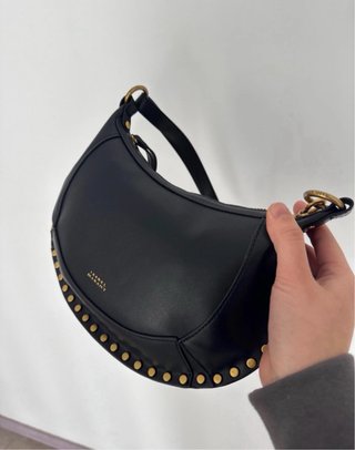 Bolso Isabel Marant Negro con Tachuelas Doradas
