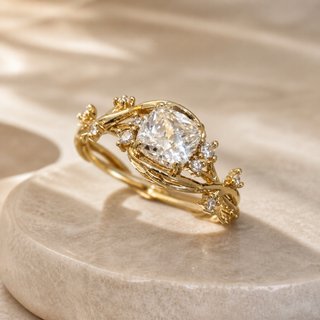 Anillo de oro con diamantes