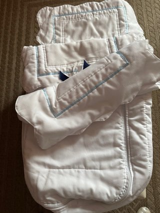 Saco para cochecito de bebé blanco