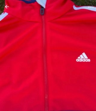Chaqueta Adidas Roja, Azul y Blanca