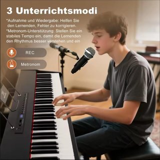 Piano Digital 88 Teclas Semipesadas Bluetooth