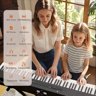 Piano Digital 88 Teclas Semipesadas Bluetooth
