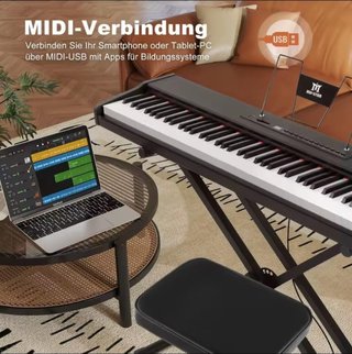 Piano Digital 88 Teclas Semipesadas Bluetooth