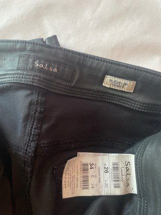 Pantalones efecto piel Salsa negros