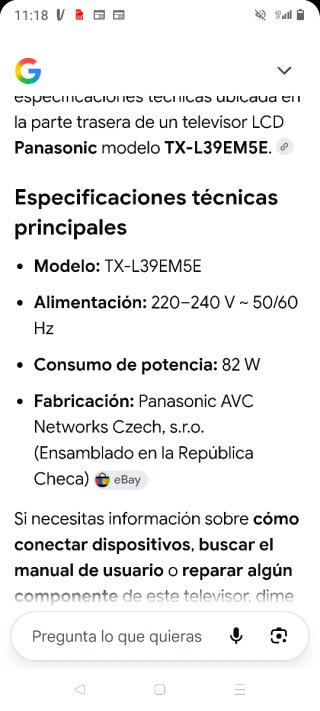 Televisión Panasonic Full HD Negra