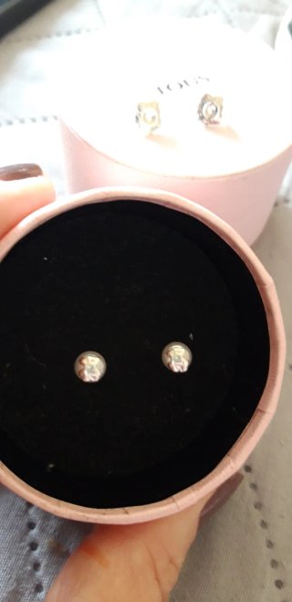 Pendientes perla plata Tous