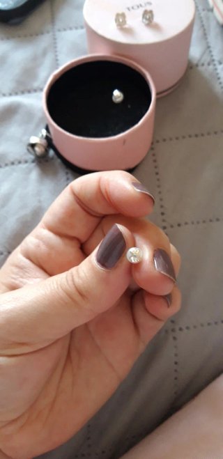 Pendientes perla plata Tous