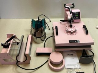 Prensa de Calor VEVOR 8 en 1 Rosa