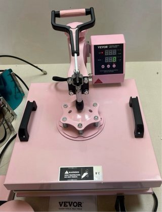 Prensa de Calor VEVOR 8 en 1 Rosa