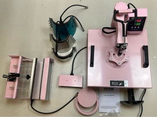 Prensa de Calor VEVOR 8 en 1 Rosa