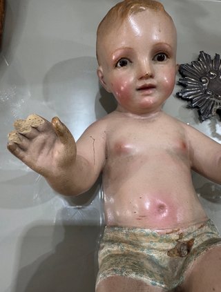 Niño Jesús antiguo terracota
