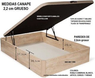 Canapé abatible Confortcama madera (90cm)