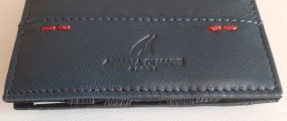Portacarte Armata di Mare nero pelle