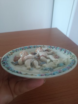 Set 3 Piatti Ceramica Vintage Angeli