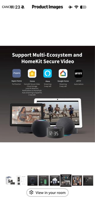 Aqara Video Doorbell G4 (Time Included), HomeKit S