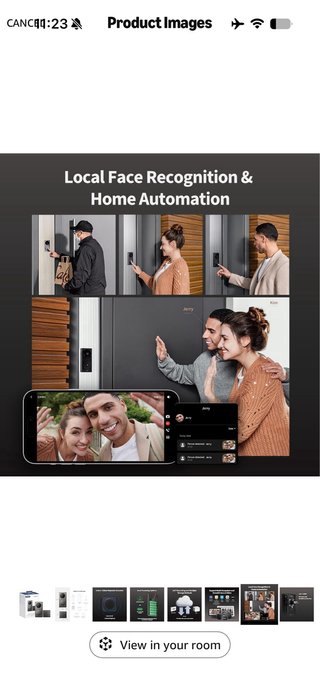 Aqara Video Doorbell G4 (Time Included), HomeKit S