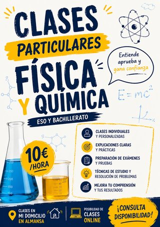Clases particulares de Física y Química.