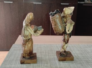 Pareja Figuras Artesanales Papel