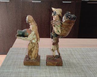 Pareja Figuras Artesanales Papel