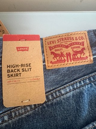 Falda larga vaquera Levi's azul