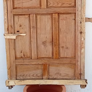 Puerta ventana antigua palillería 152x92 madera