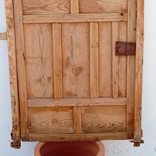 Puerta ventana antigua palillería 152x92 madera