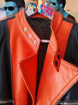 Chaqueta Biker Vintage Unisex 100% Cuero
