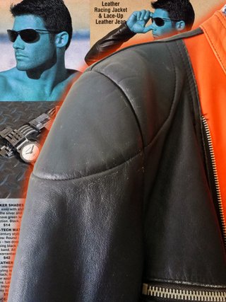 Chaqueta Biker Vintage Unisex 100% Cuero
