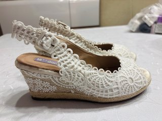 Cuña Novia cuña Encaje Blanco