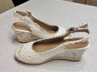 Cuña Novia cuña Encaje Blanco