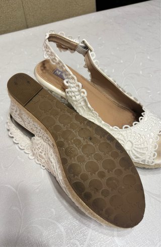 Cuña Novia cuña Encaje Blanco