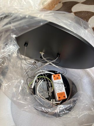 Lampada a sospensione LED vetro grigio