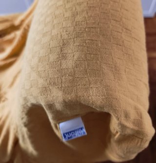 Funda sofá y butaca tela amarilla