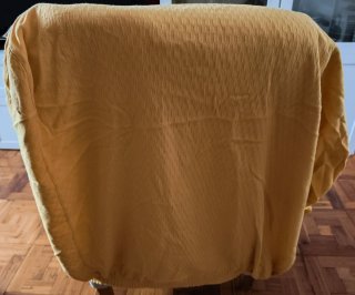 Funda sofá y butaca tela amarilla