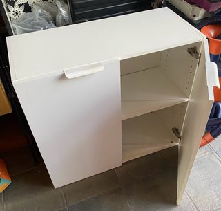 Armario bajo blanco 2 puertas