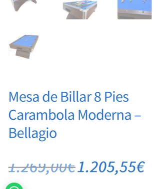 Mesa de Billar Vintage 8 Pies
