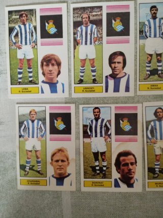 16 cromos Real Sociedad Fher 74-75 recuperados