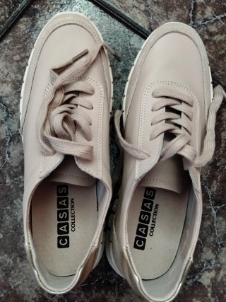 Zapatillas CASAS Beige/Plata Talla 39
