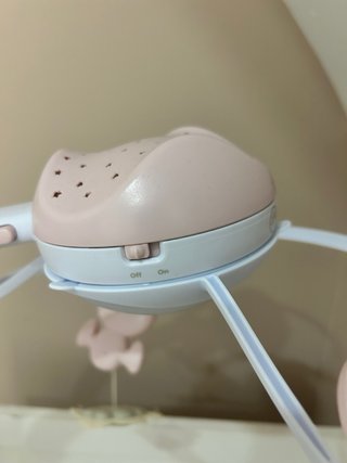 Móvil Cuna Bebé Ositos y Nubes Rosa