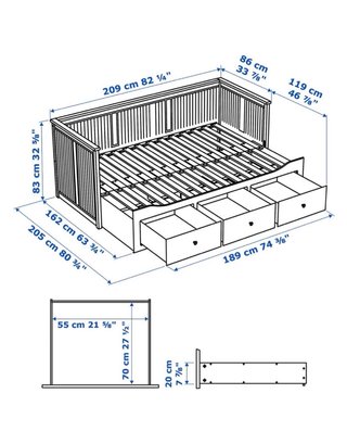 Cama juvenil extensible Ikea con cajones